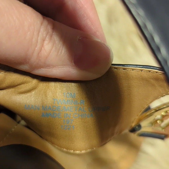 Tommy Hilfiger Leather Gold Logo Navy Nautical Thong Sandal 10M - Picture 4 of 7